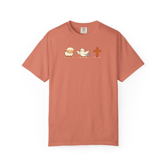 Symbols of Faith – Lamb, Dove & Cross T-Shirt