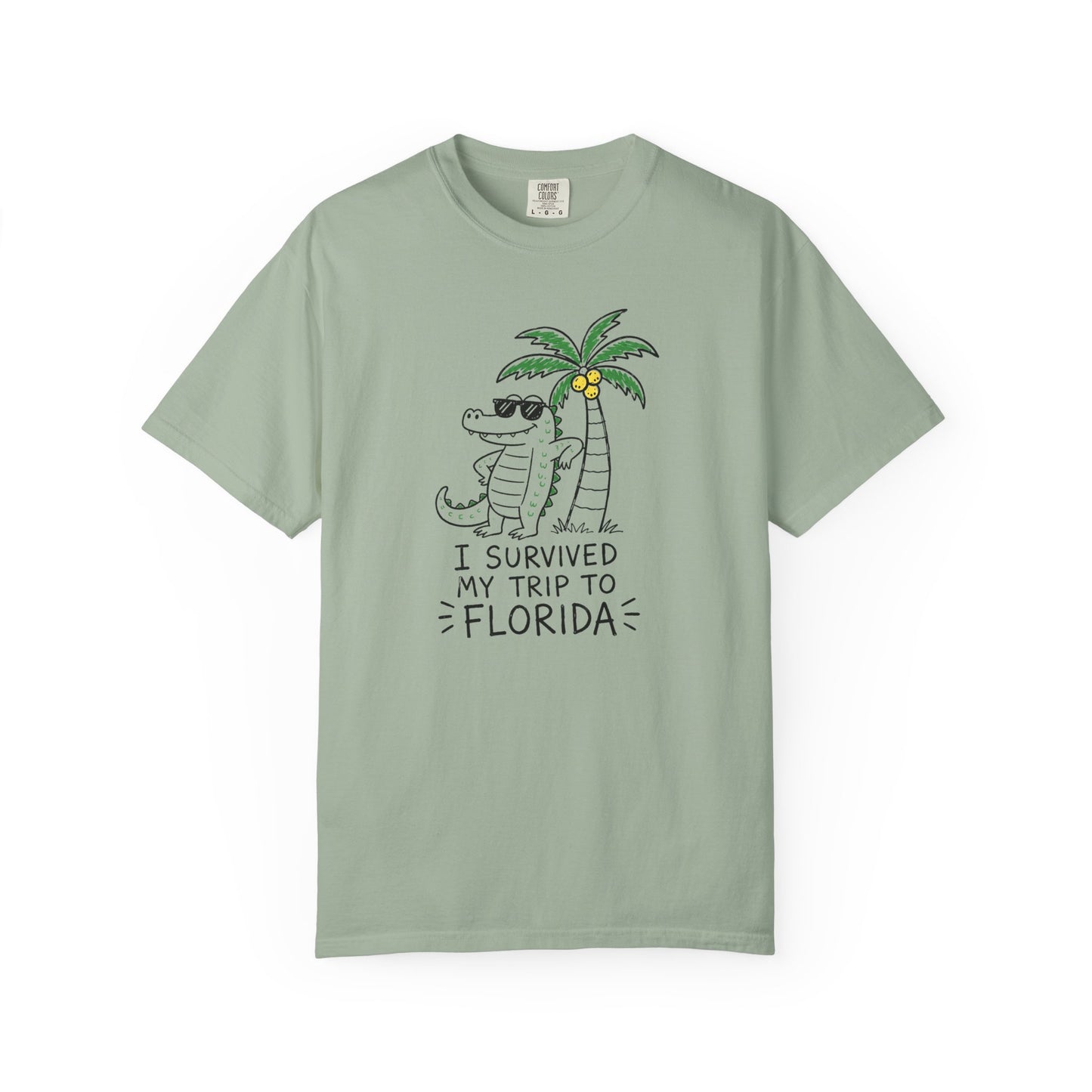 I Survived My Trip To Florida T-Shirt | Funny Alligator Vacation Graphic Tee