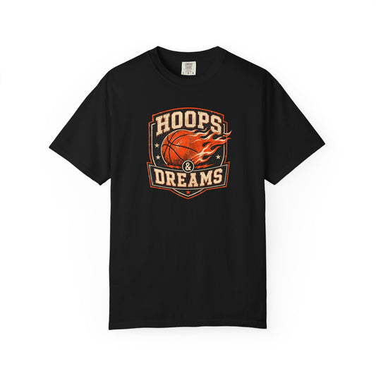 Hoops and Dreams Basketball T-Shirt product mockup