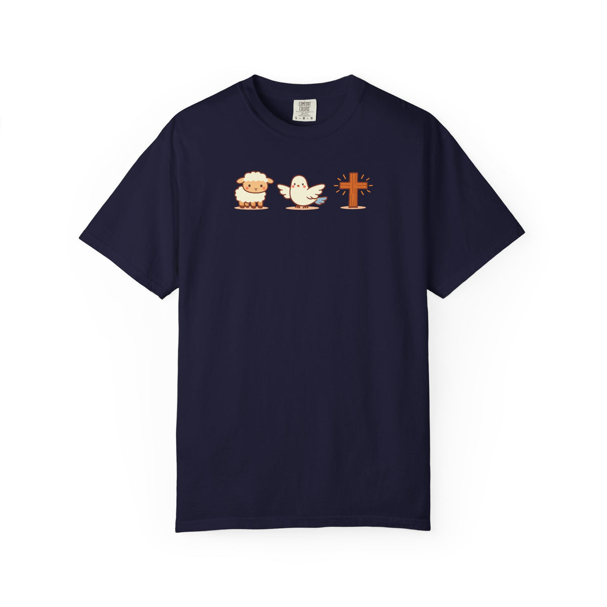 Symbols of Faith – Lamb, Dove & Cross T-Shirt