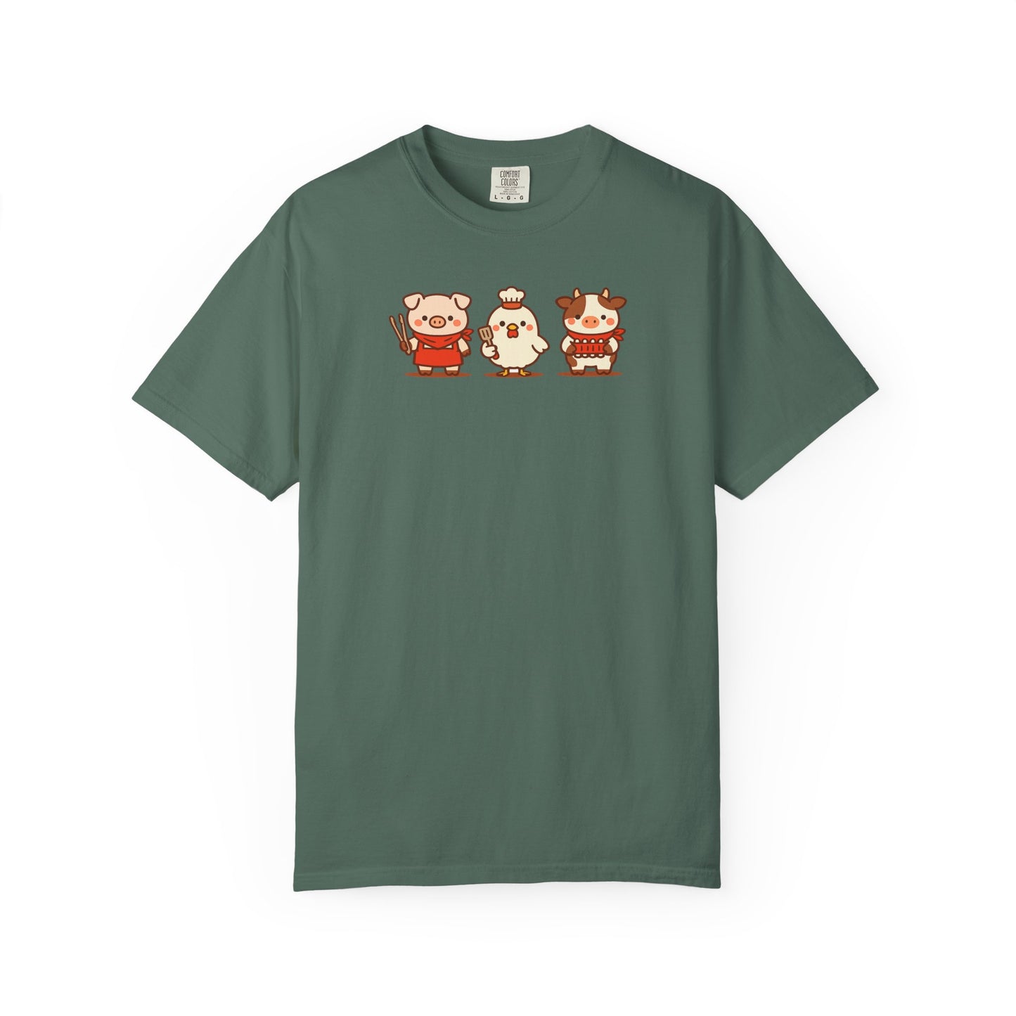 BBQ Crew – Cute Pig, Chicken & Cow T-Shirt