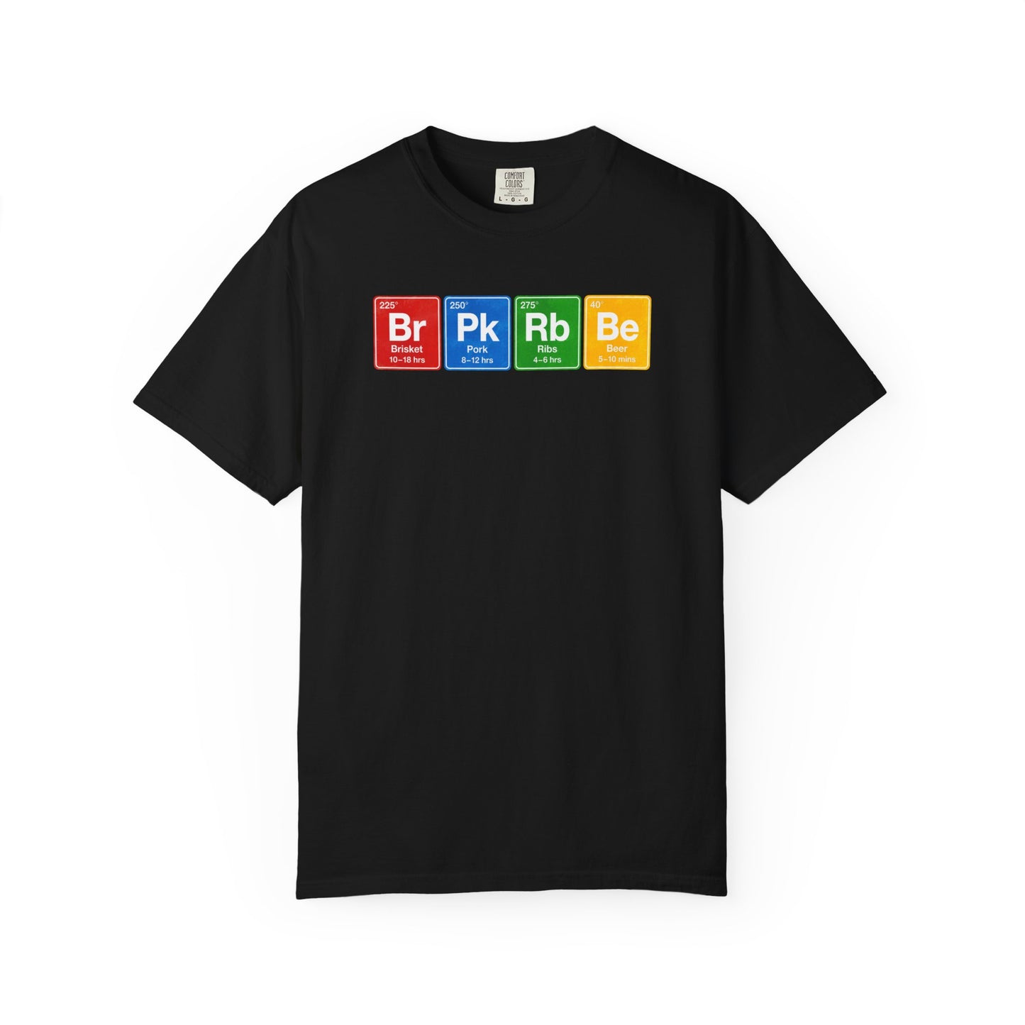 BBQ Periodic Table T-Shirt | Funny Brisket Pork Ribs Beer Graphic Tee