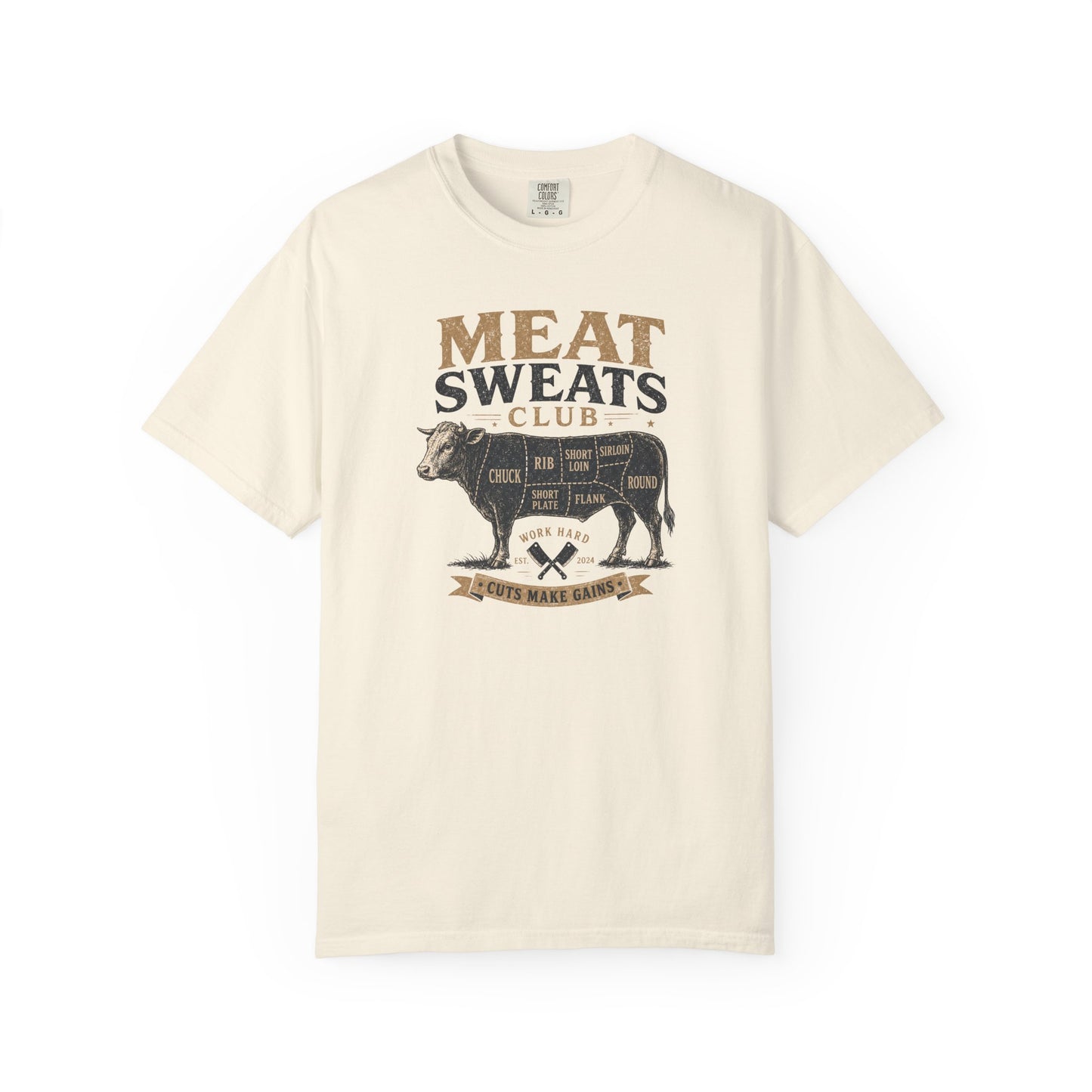 Meat Sweats Club T-Shirt | Funny Vintage Butcher BBQ Graphic Tee