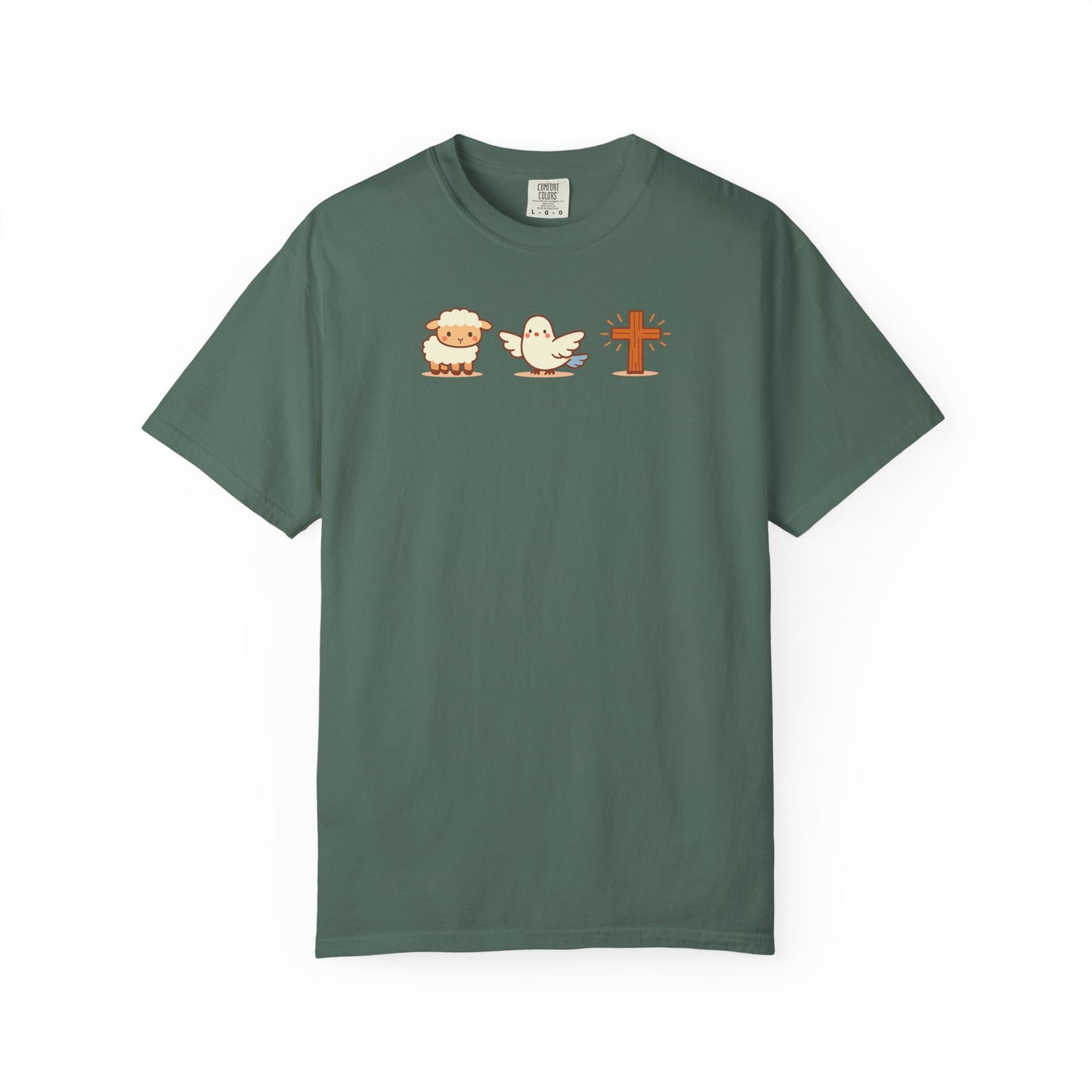 Symbols of Faith – Lamb, Dove & Cross T-Shirt