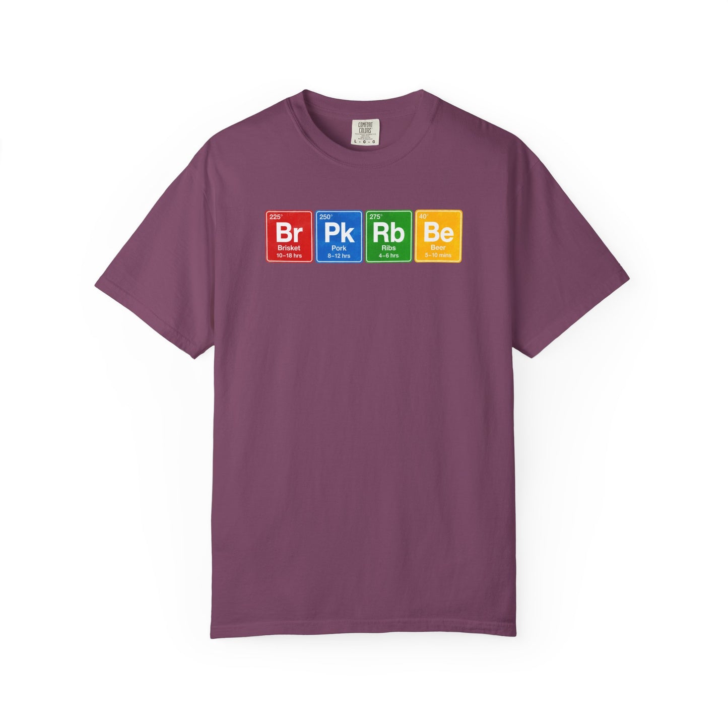 BBQ Periodic Table T-Shirt | Funny Brisket Pork Ribs Beer Graphic Tee