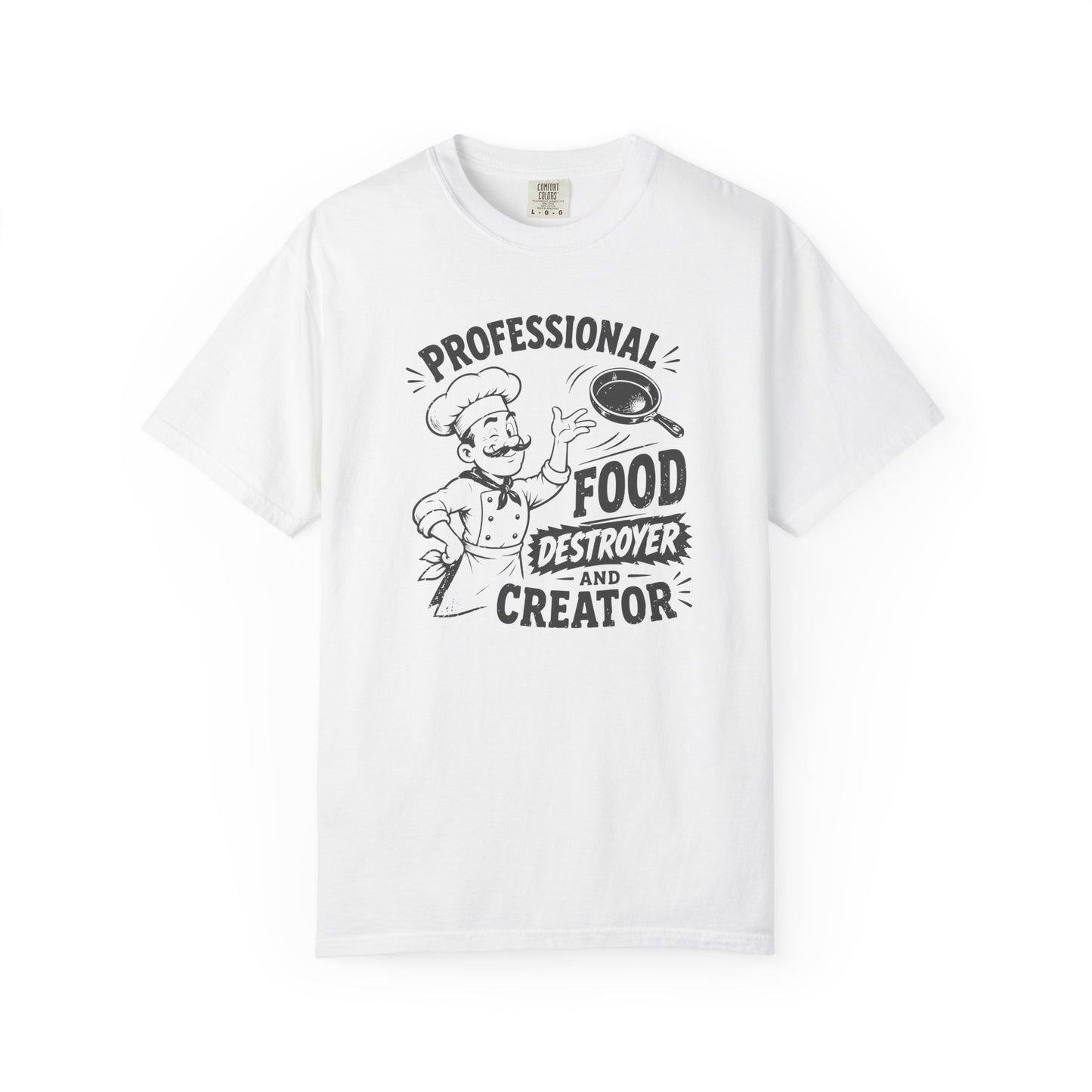 Professional Food Destroyer and Creator T-Shirt | Funny Vintage Chef Graphic Tee