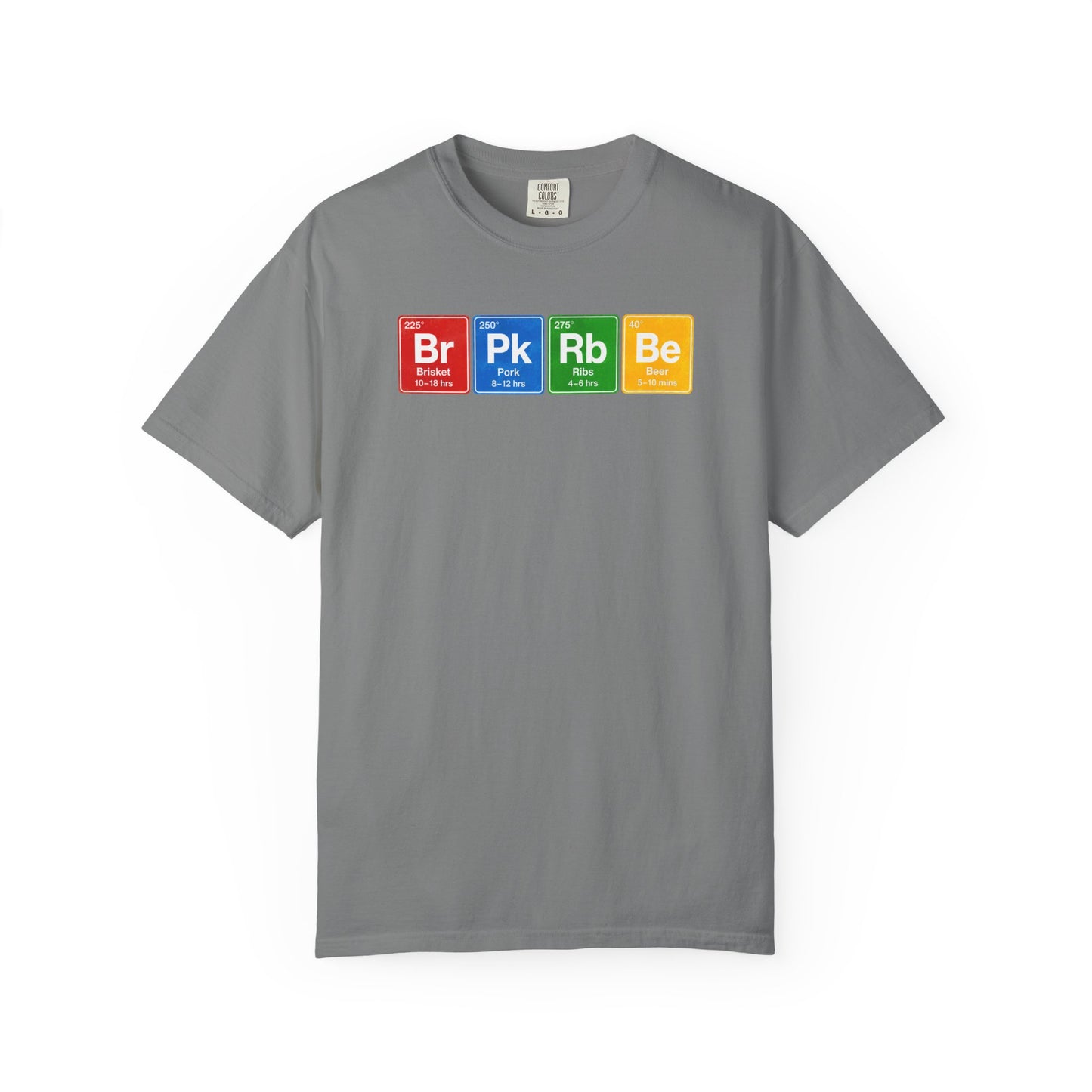 BBQ Periodic Table T-Shirt | Funny Brisket Pork Ribs Beer Graphic Tee