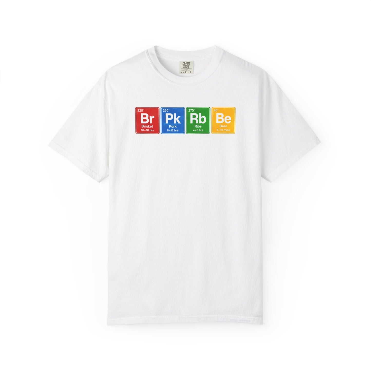 BBQ Periodic Table T-Shirt | Funny Brisket Pork Ribs Beer Graphic Tee
