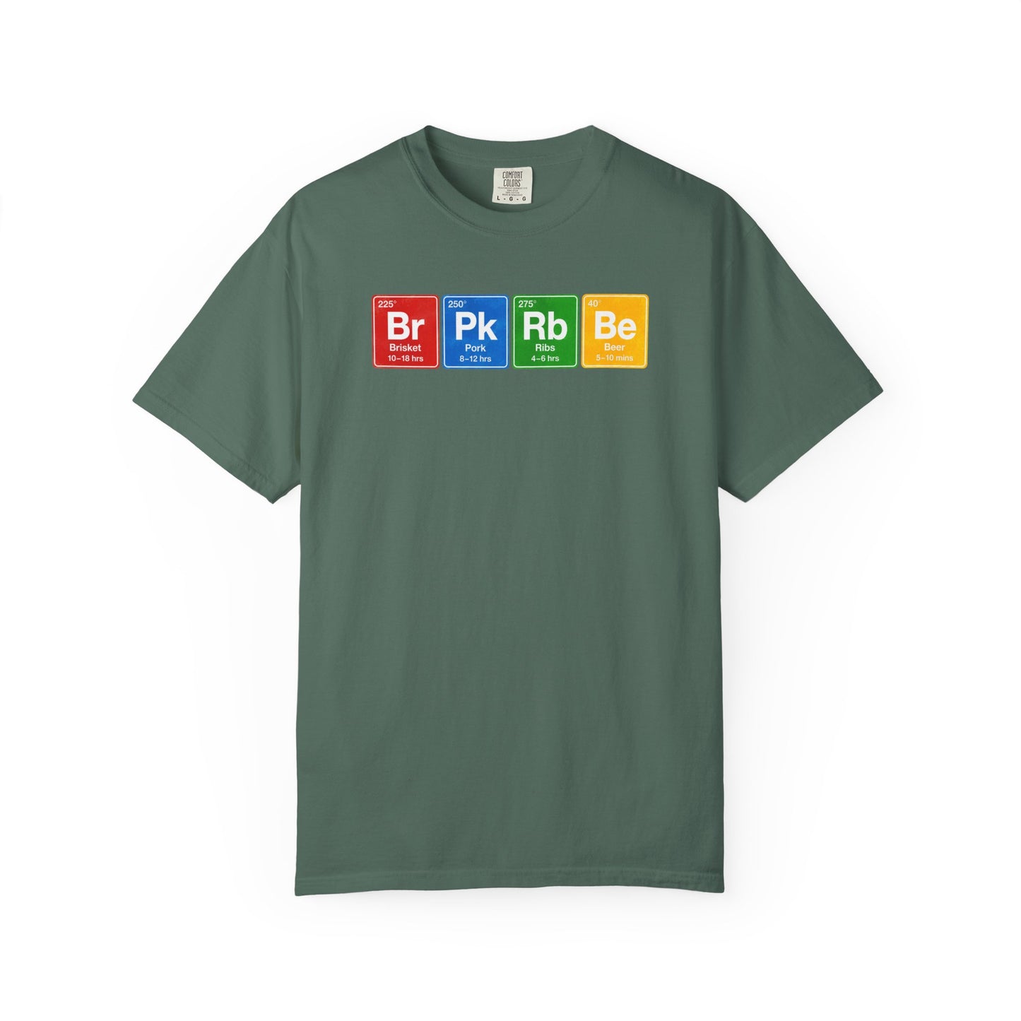 BBQ Periodic Table T-Shirt | Funny Brisket Pork Ribs Beer Graphic Tee