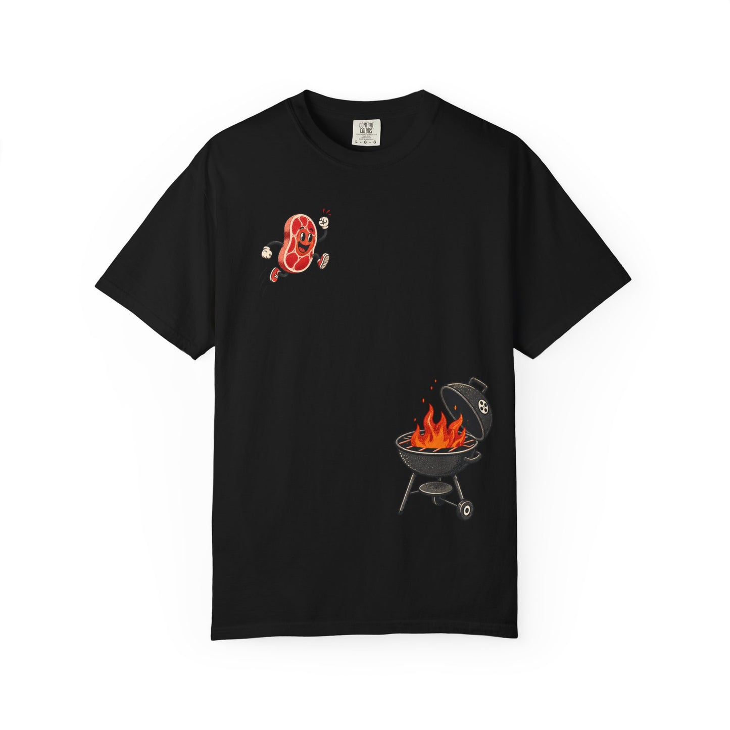 Running Steak T-Shirt | Funny BBQ Grill Graphic Tee