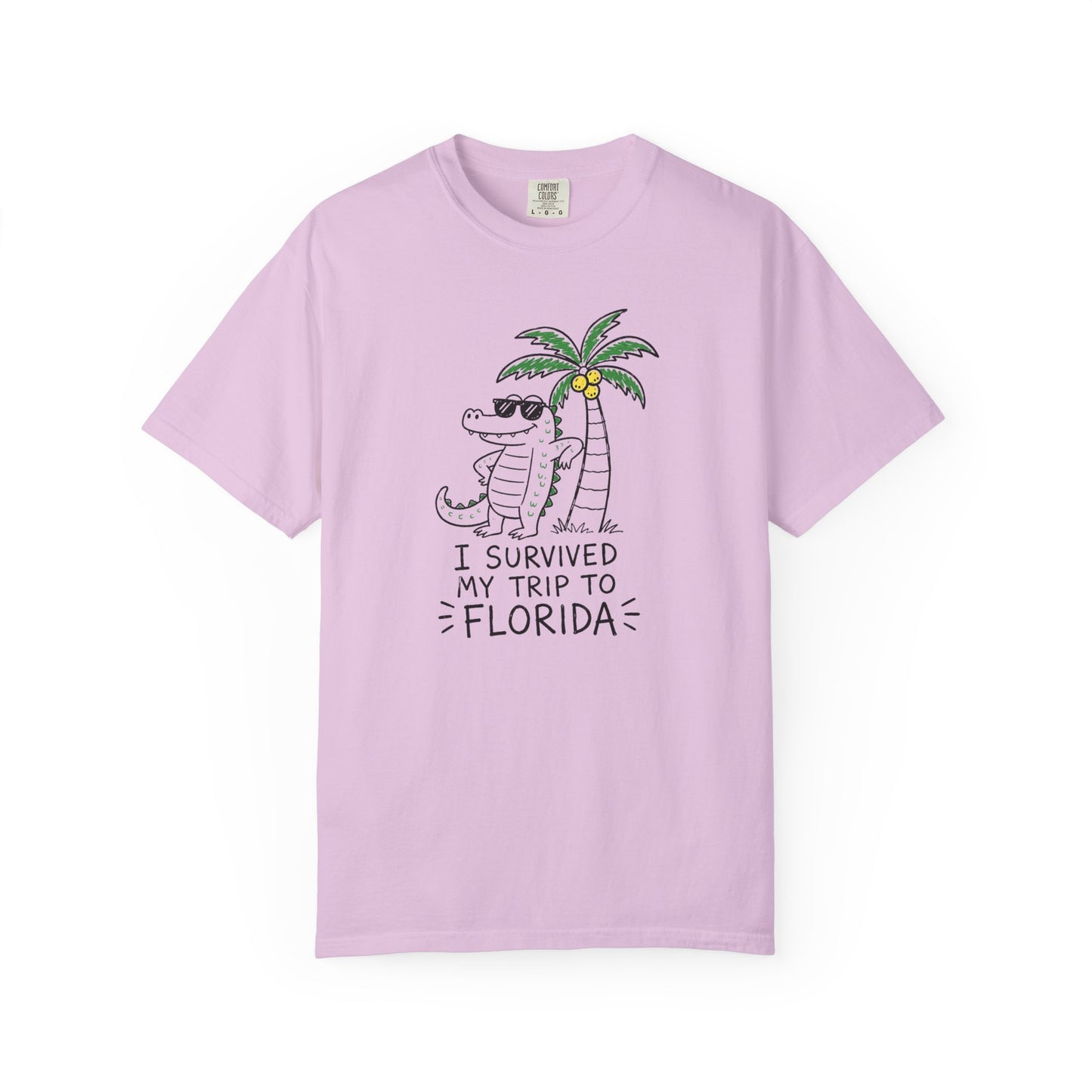 I Survived My Trip To Florida T-Shirt | Funny Alligator Vacation Graphic Tee