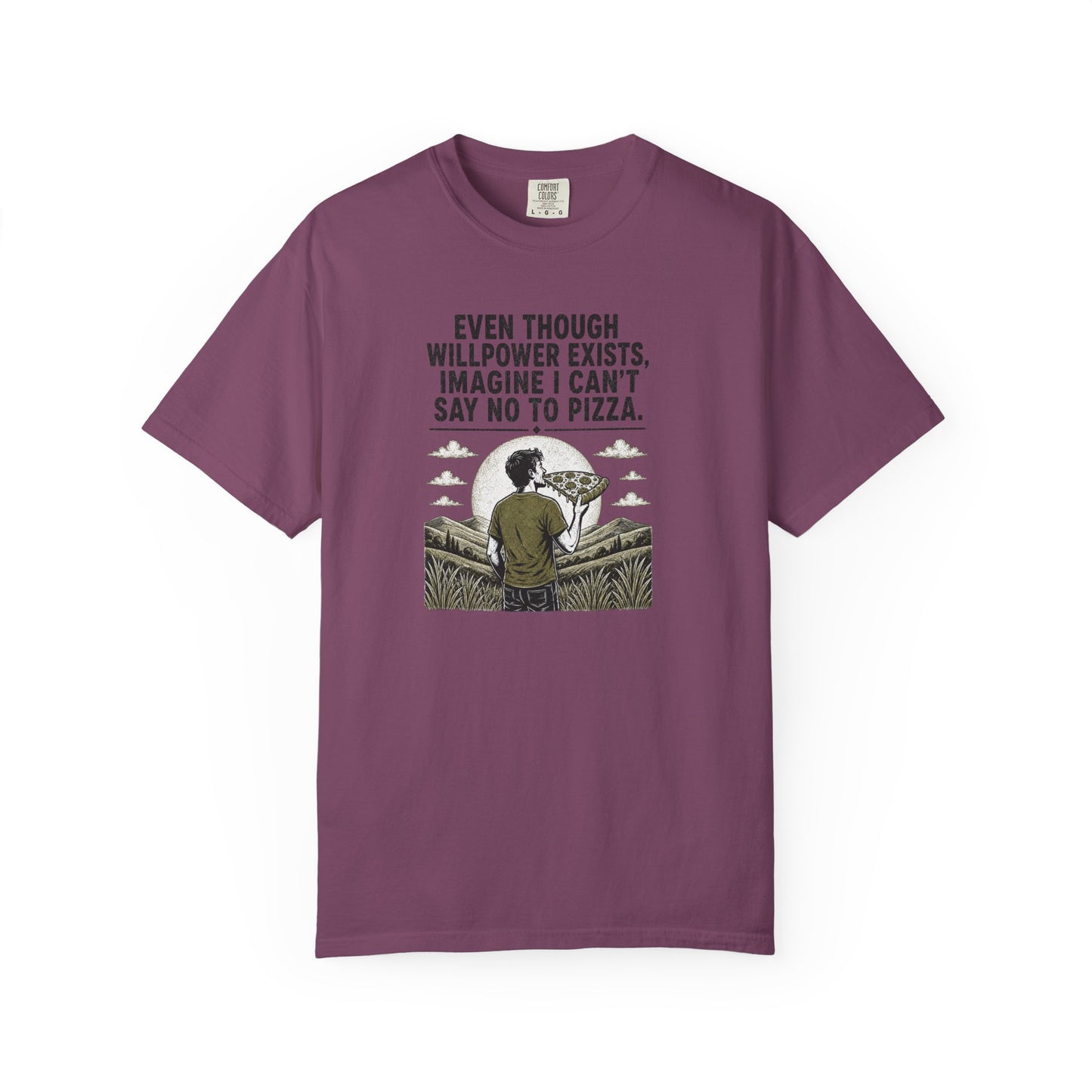 Imagine I Can't Say No To Pizza T-Shirt | Funny Foodie Aesthetic Graphic Tee