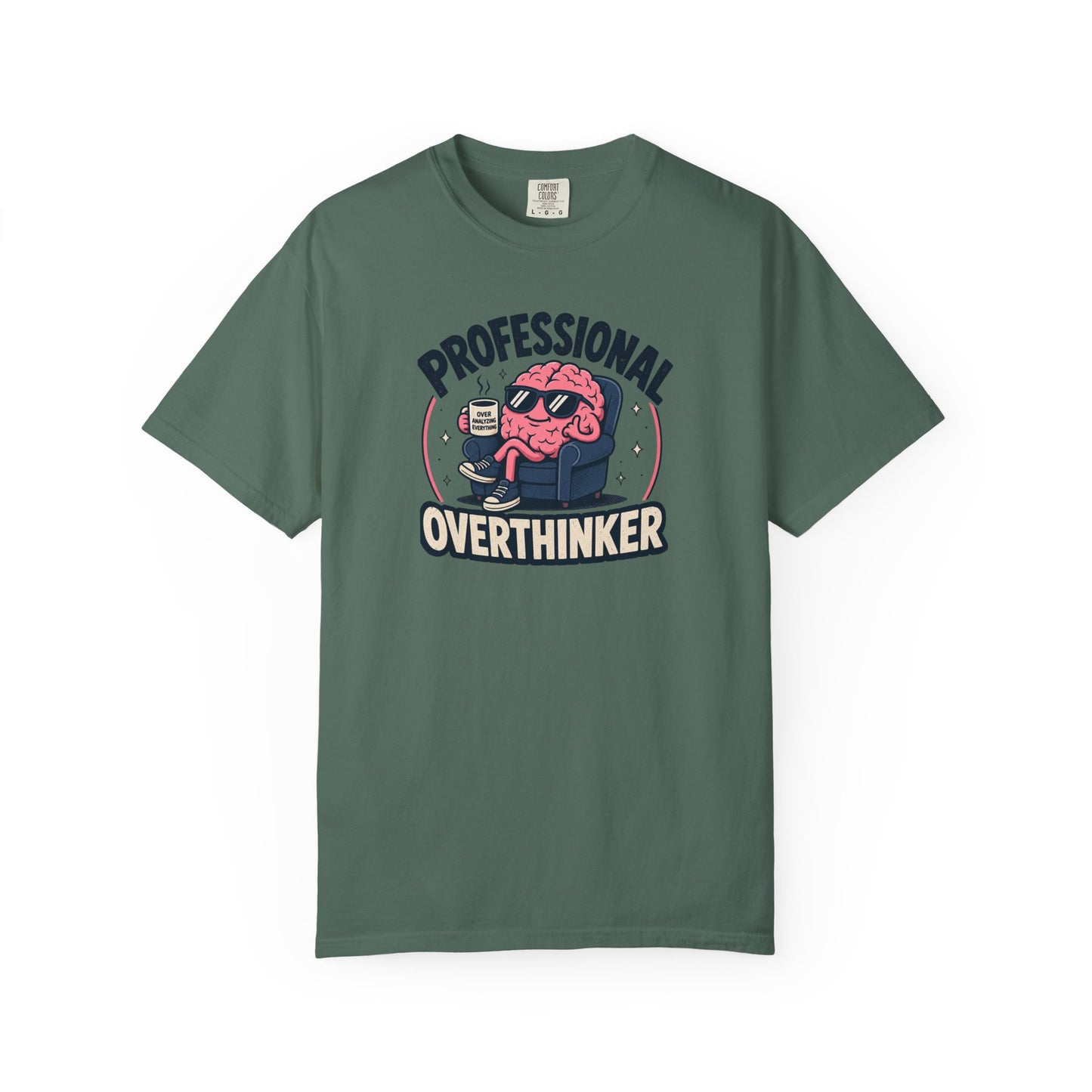 Professional Overthinker T-Shirt | Funny Retro Brain Graphic Tee