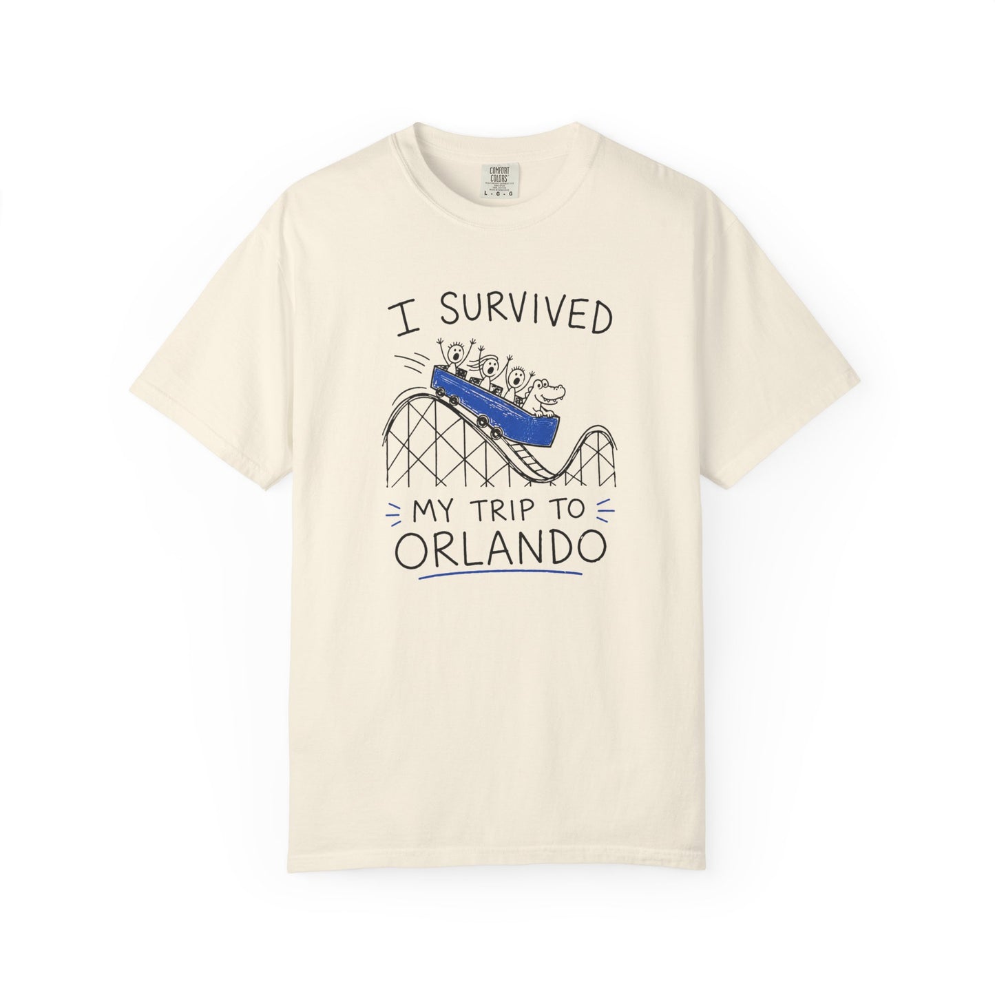 I Survived My Trip To Orlando T-Shirt | Funny Roller Coaster Vacation Graphic Tee