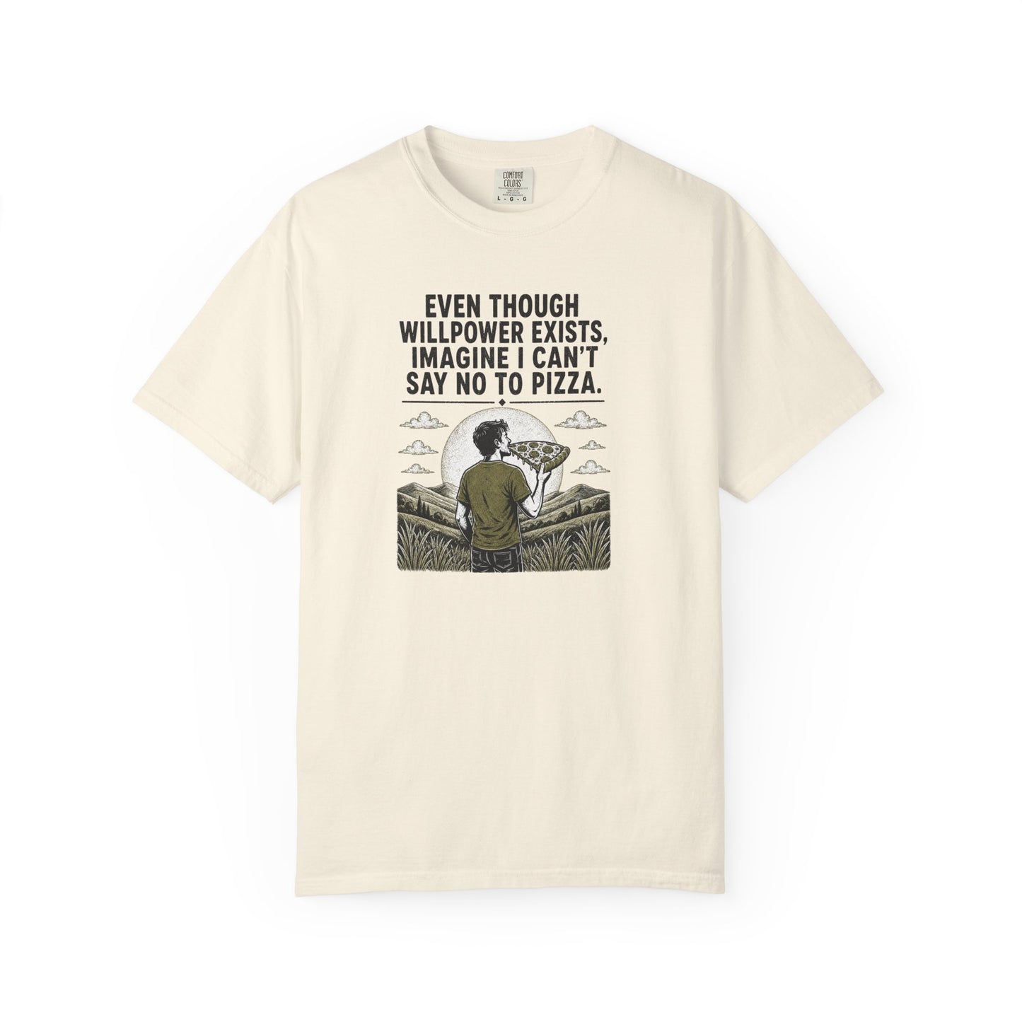 Imagine I Can't Say No To Pizza T-Shirt | Funny Foodie Aesthetic Graphic Tee