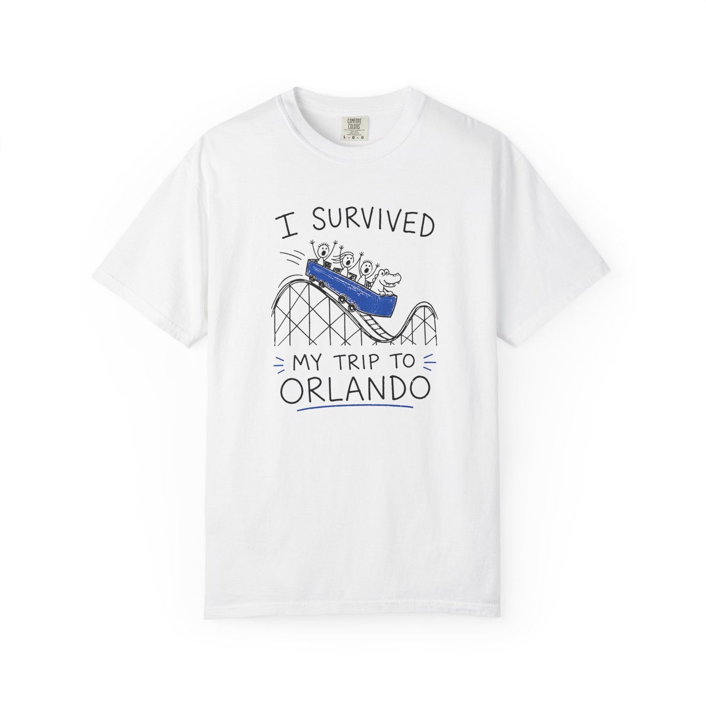 I Survived My Trip To Orlando T-Shirt | Funny Roller Coaster Vacation Graphic Tee