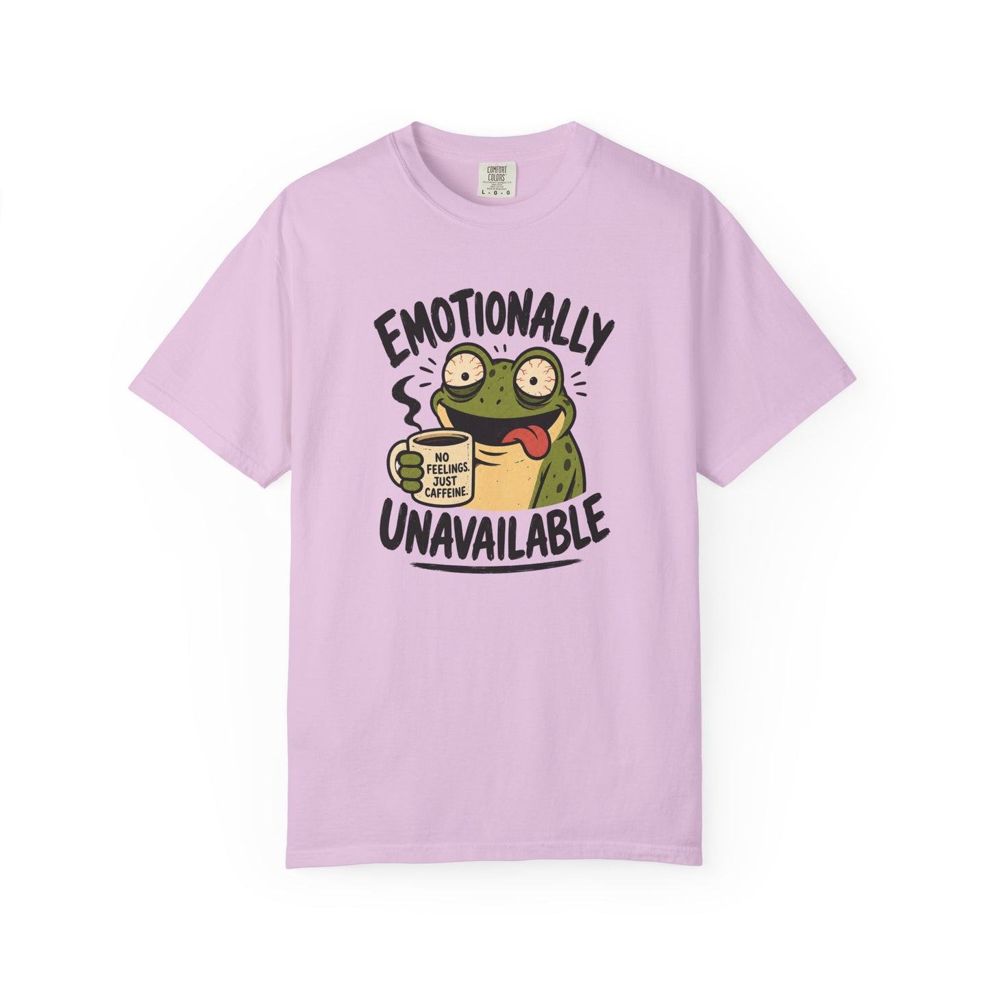 Emotionally Unavailable Frog T-Shirt product mockup