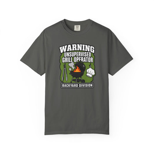 Warning Unsupervised Grill Operator T-Shirt product mockup
