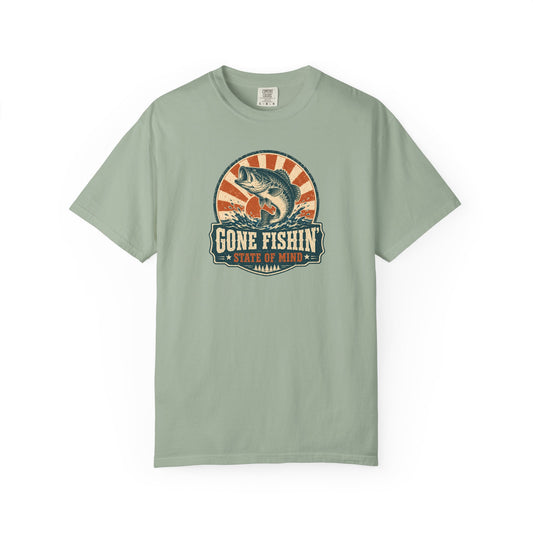 Gone Fishin' State of Mind T-Shirt product mockup