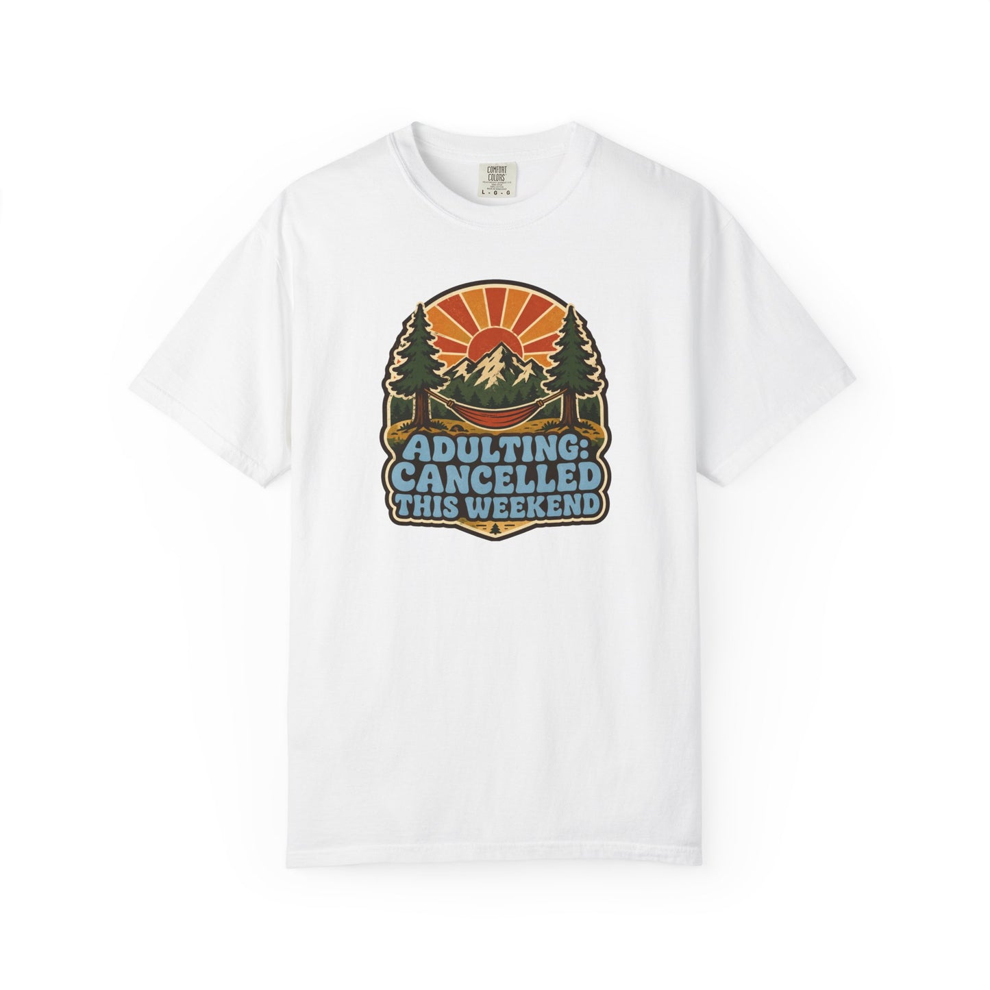 Adulting: Cancelled This Weekend T-Shirt | Retro Camping Graphic Tee