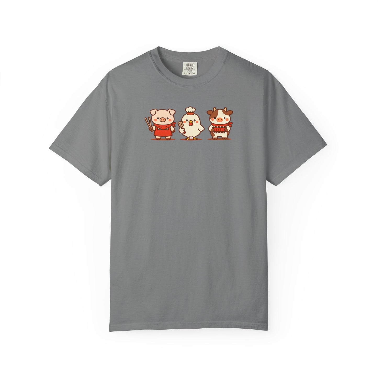 BBQ Crew – Cute Pig, Chicken & Cow T-Shirt