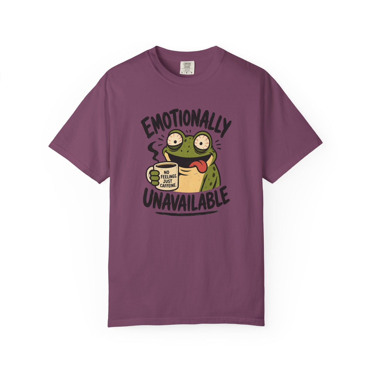 Emotionally Unavailable Frog T-Shirt product mockup
