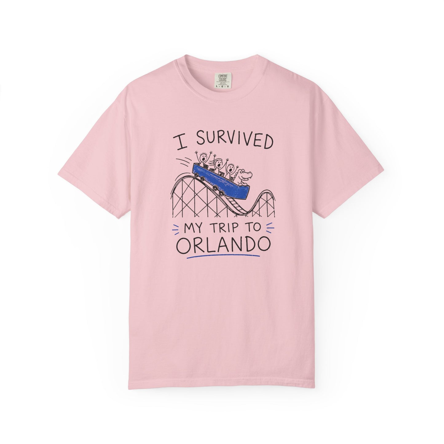 I Survived My Trip To Orlando T-Shirt | Funny Roller Coaster Vacation Graphic Tee