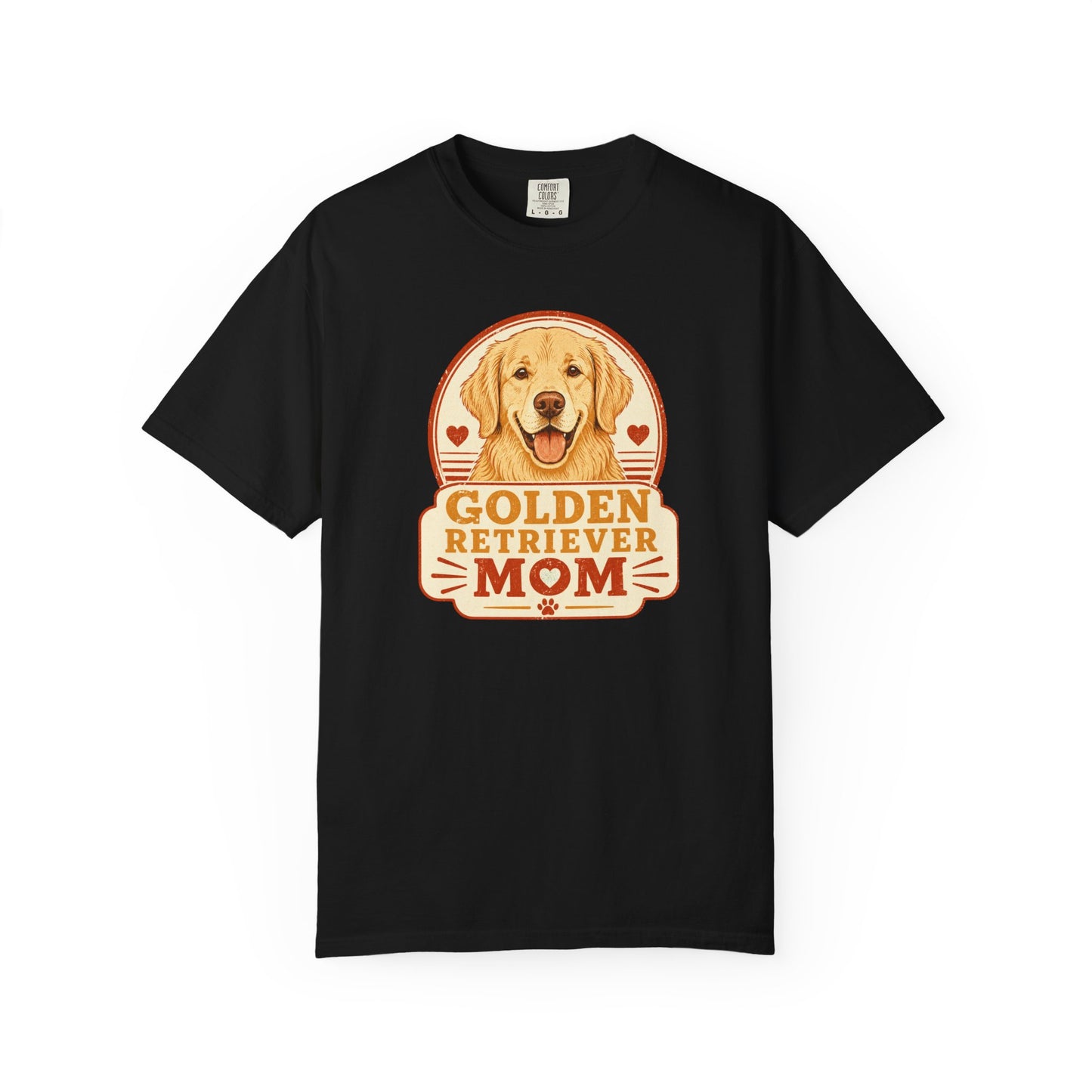 Golden Retriever Mom T-Shirt | Vintage Badge Dog Lover Graphic Tee