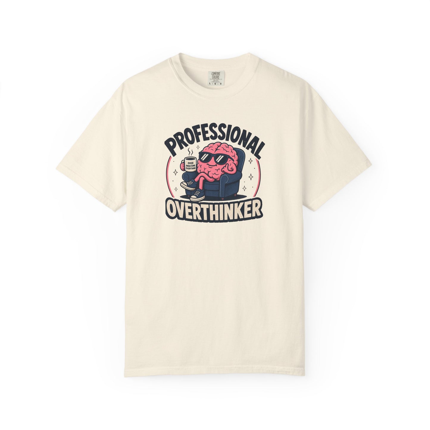 Professional Overthinker T-Shirt | Funny Retro Brain Graphic Tee