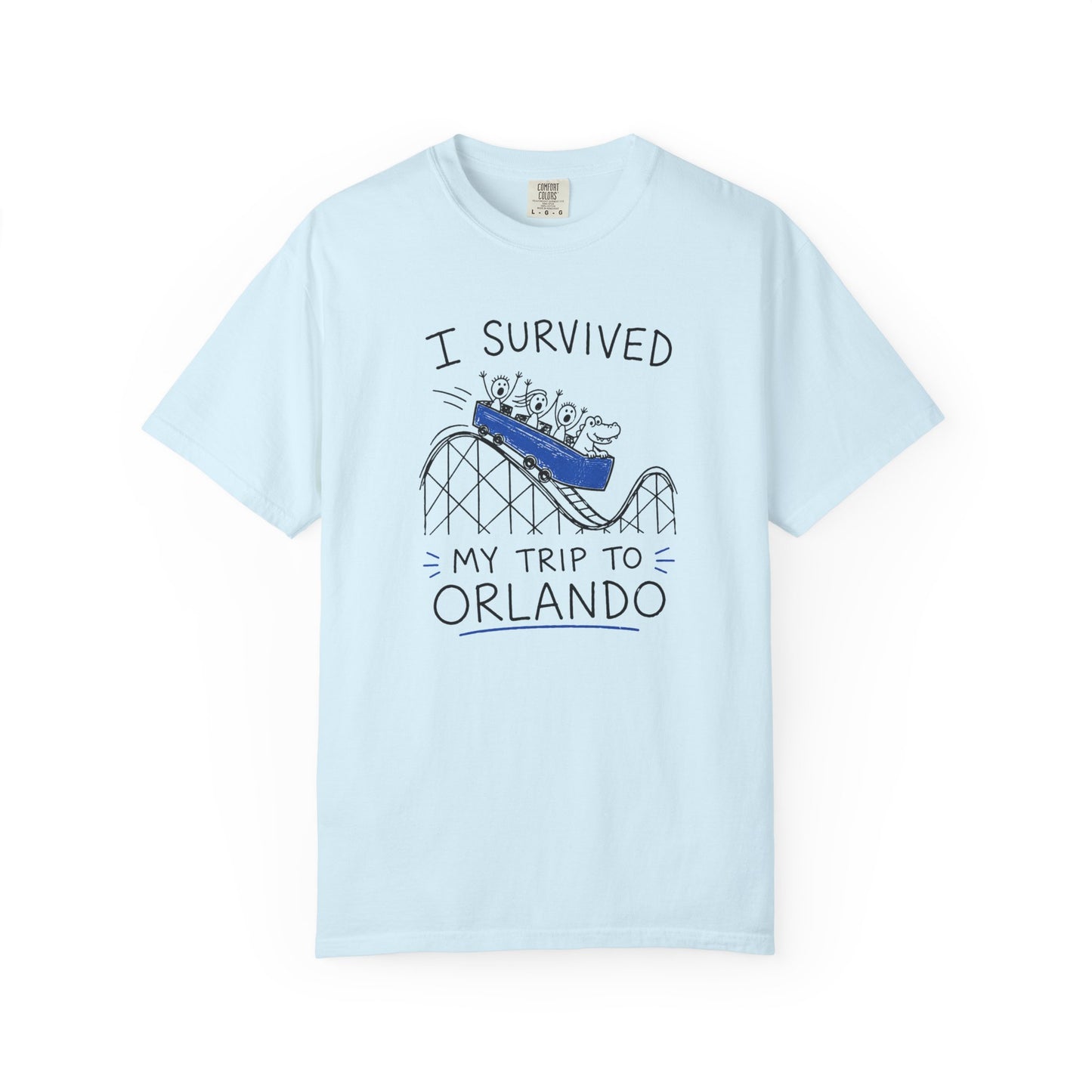 I Survived My Trip To Orlando T-Shirt | Funny Roller Coaster Vacation Graphic Tee