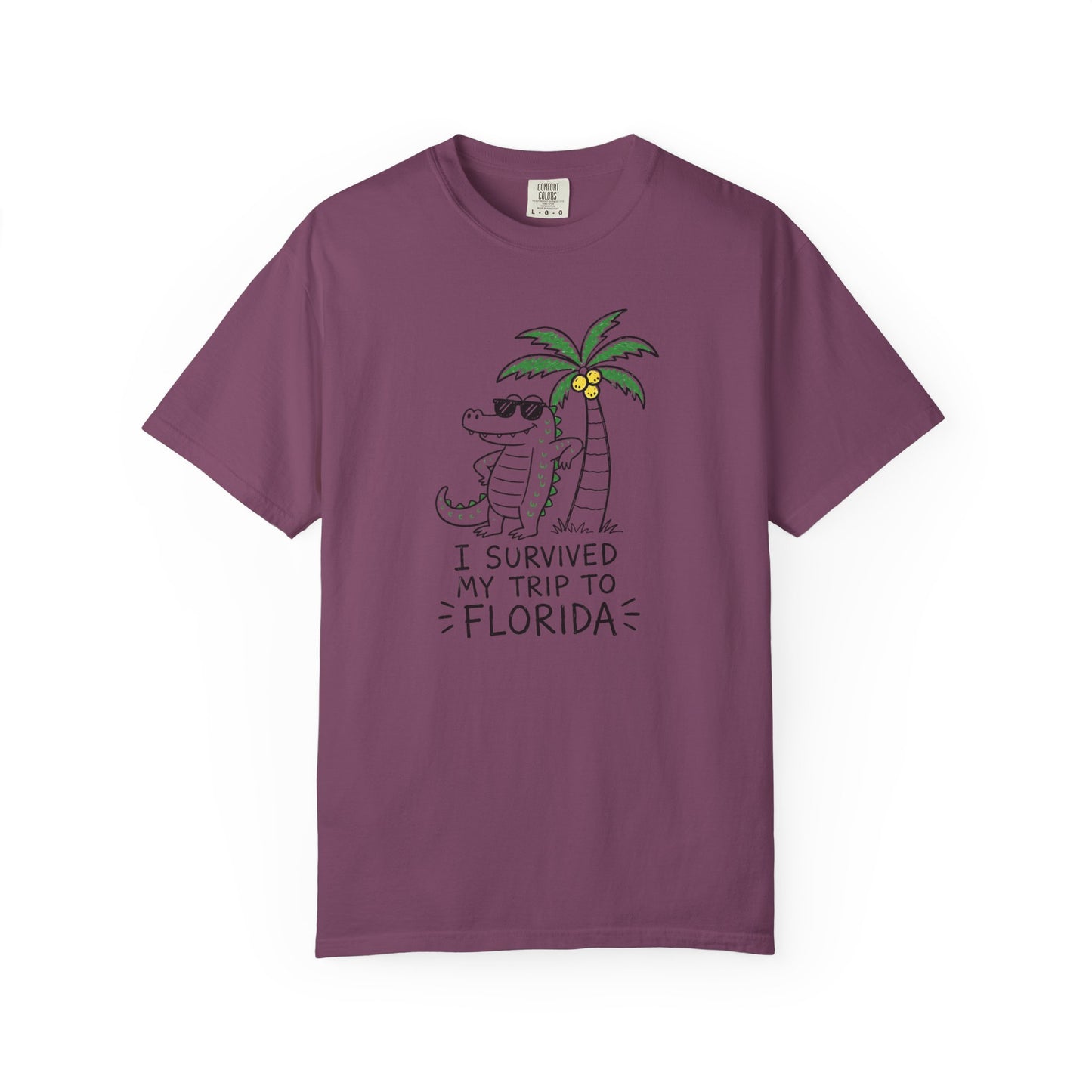 I Survived My Trip To Florida T-Shirt | Funny Alligator Vacation Graphic Tee
