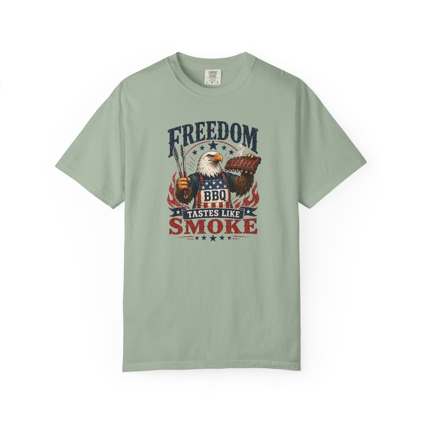 Freedom Tastes Like Smoke Shirt – Patriotic BBQ Eagle T-Shirt