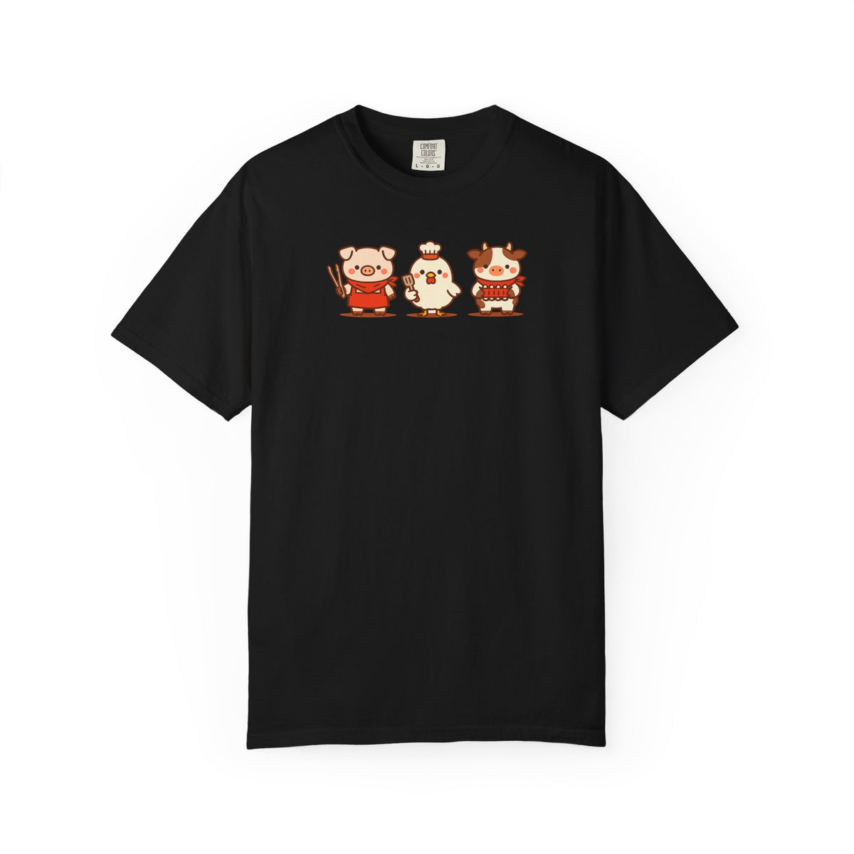 BBQ Crew – Cute Pig, Chicken & Cow T-Shirt