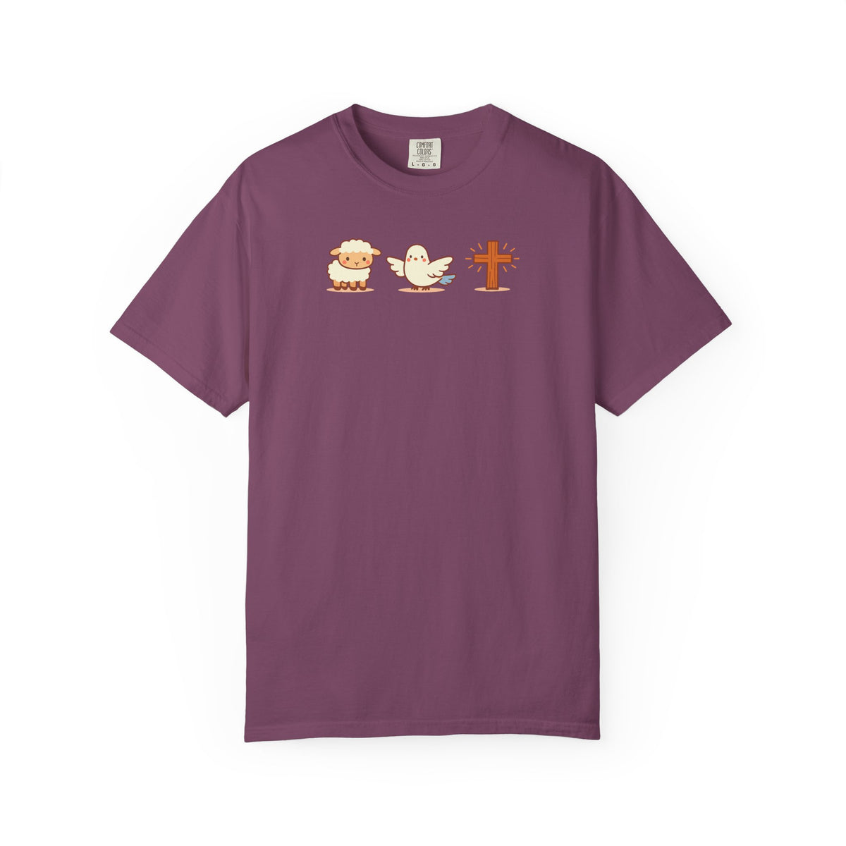 Symbols of Faith – Lamb, Dove & Cross T-Shirt