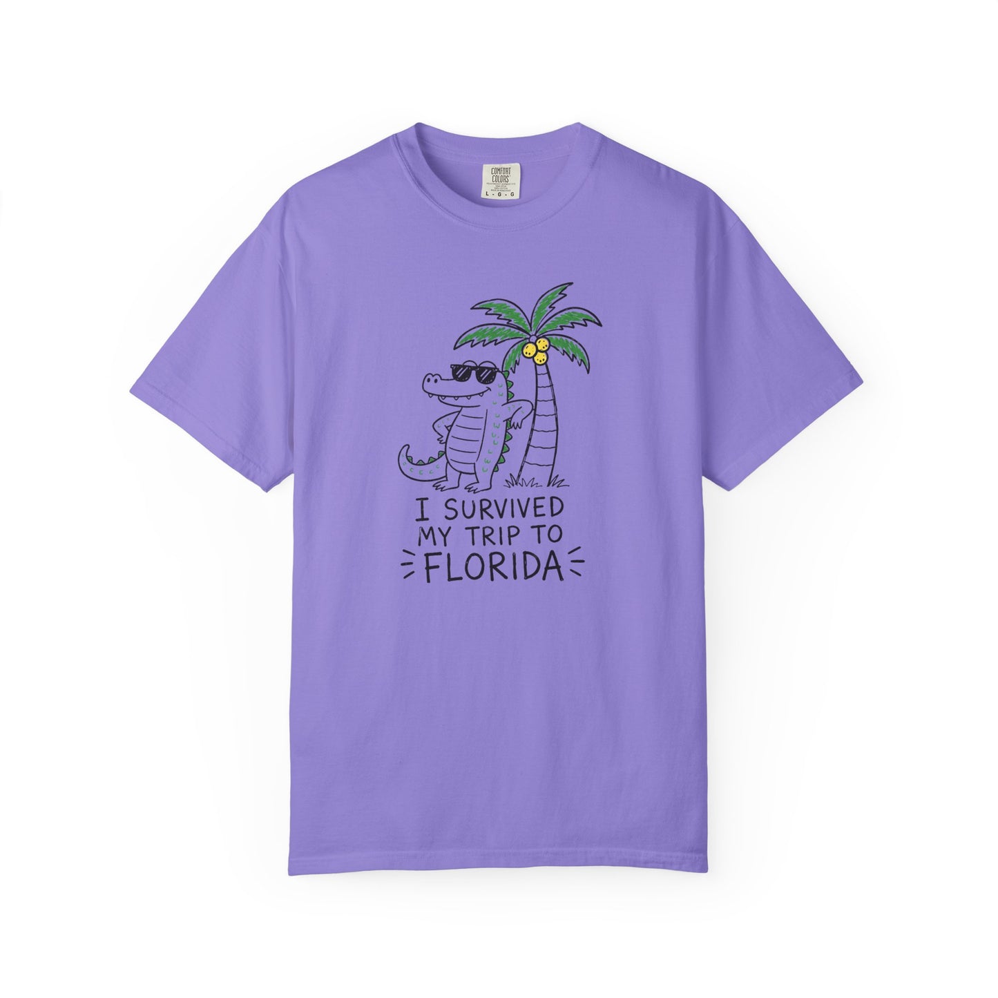 I Survived My Trip To Florida T-Shirt | Funny Alligator Vacation Graphic Tee