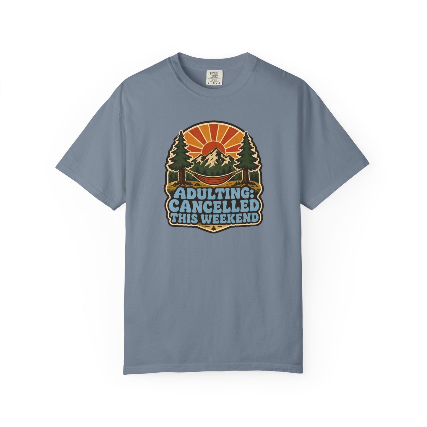 Adulting: Cancelled This Weekend T-Shirt | Retro Camping Graphic Tee