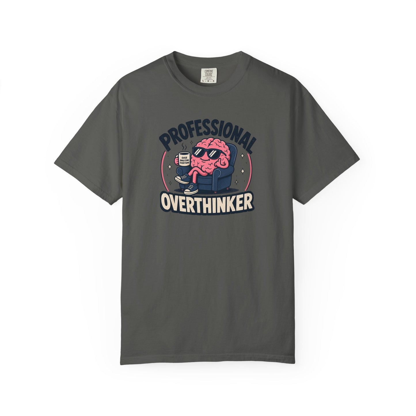 Professional Overthinker T-Shirt | Funny Retro Brain Graphic Tee