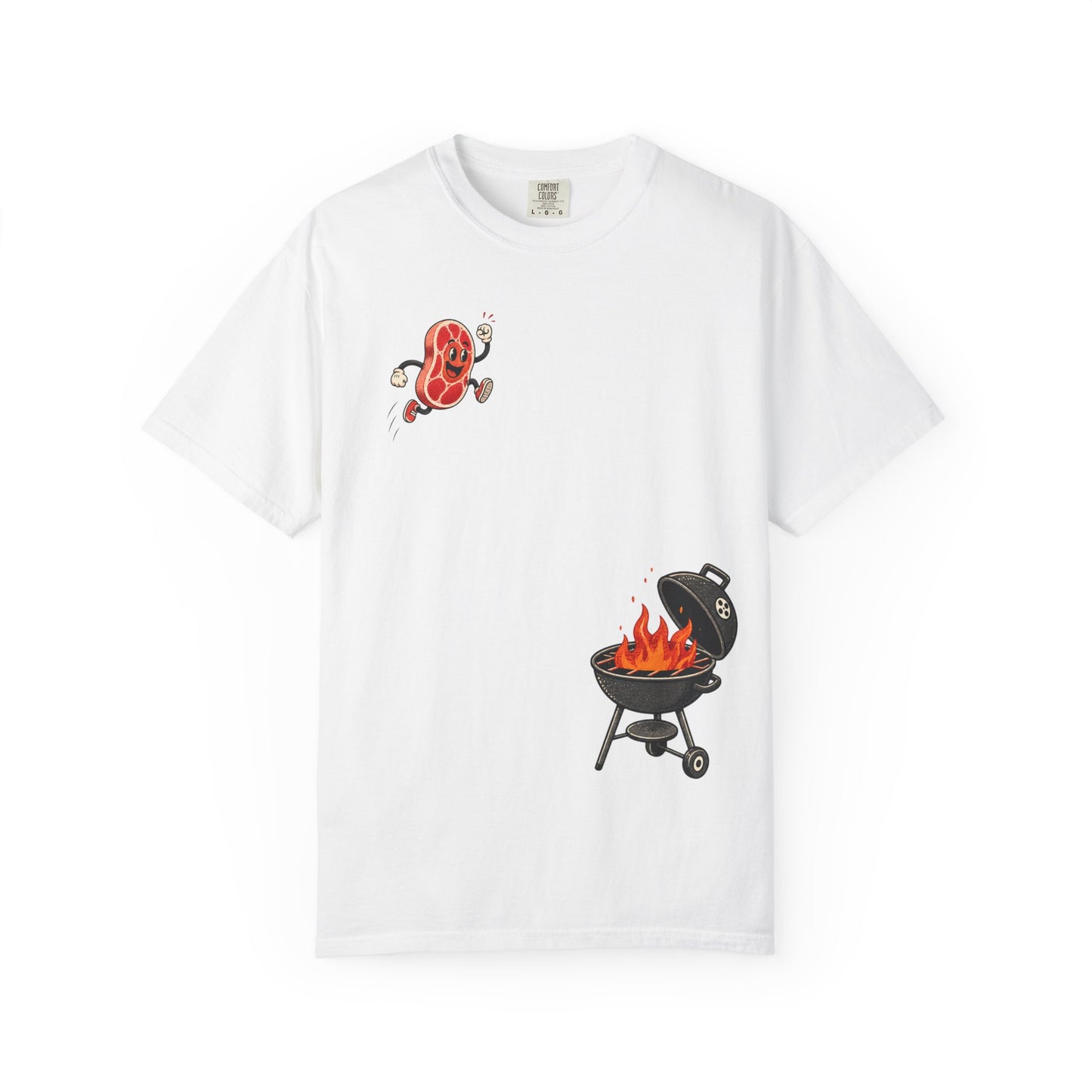 Running Steak T-Shirt | Funny BBQ Grill Graphic Tee