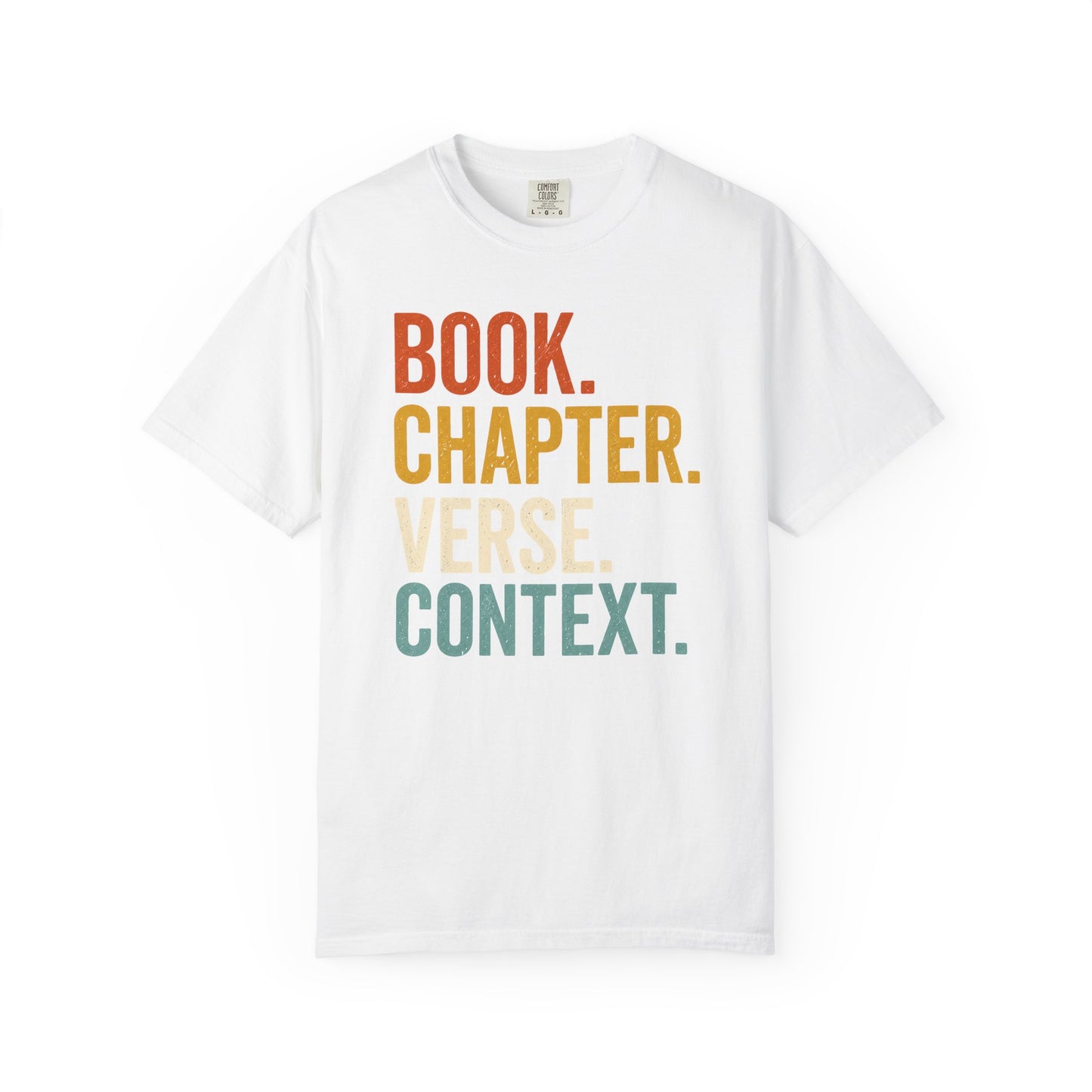 Book Chapter Verse Context T-Shirt product mockup