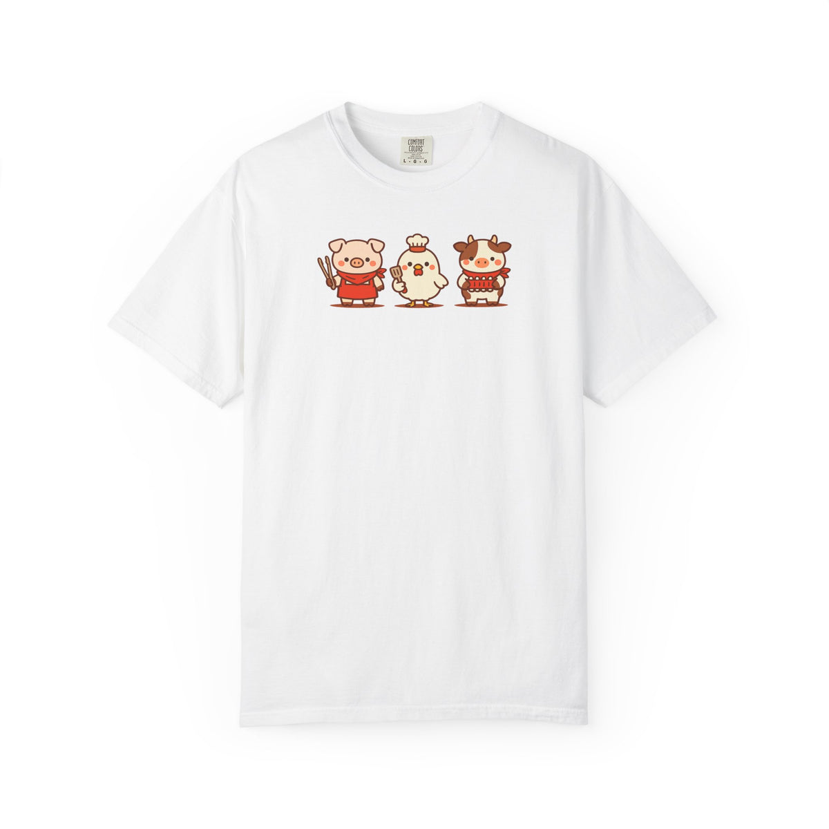 BBQ Crew – Cute Pig, Chicken & Cow T-Shirt