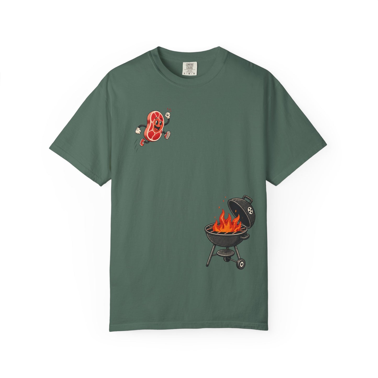 Running Steak T-Shirt | Funny BBQ Grill Graphic Tee