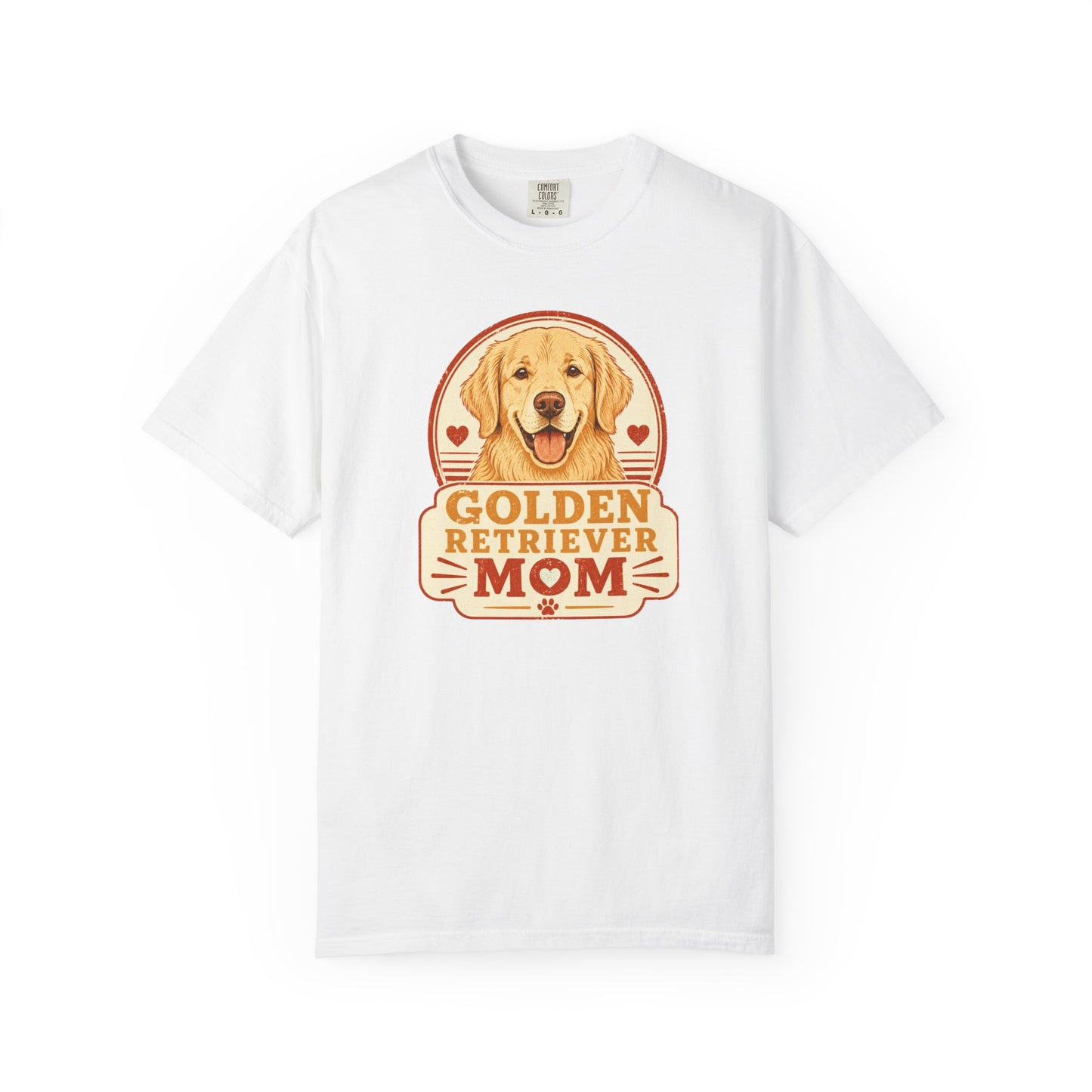 Golden Retriever Mom T-Shirt | Vintage Badge Dog Lover Graphic Tee