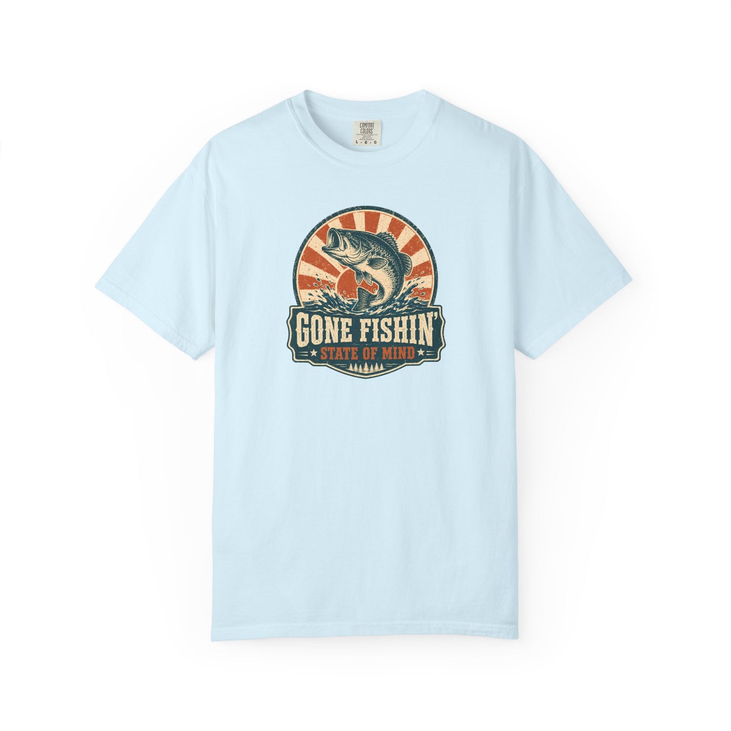 Gone Fishin' State Of Mind T-Shirt | Vintage Fishing Badge Graphic Tee