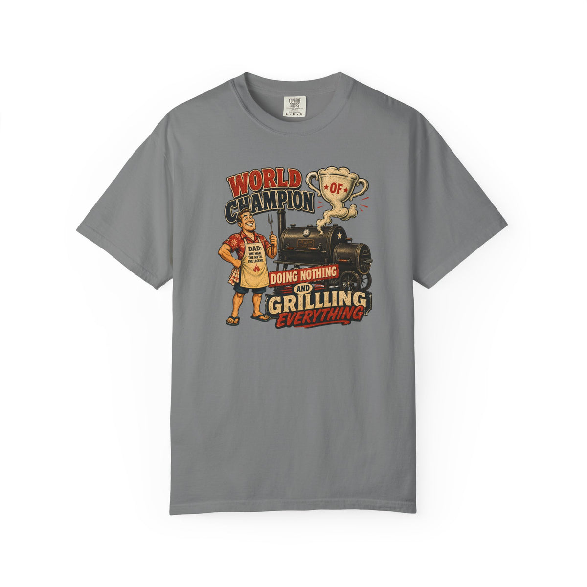 World Champion of Doing Nothing and Grilling Everything T-Shirt product mockup