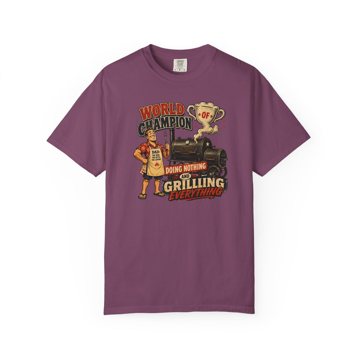 World Champion of Doing Nothing and Grilling Everything T-Shirt product mockup
