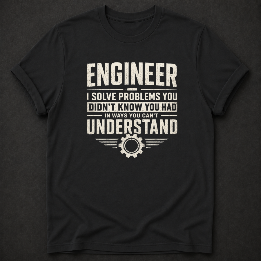 Funny Engineer T-Shirt | I Solve Problems You Didn't Know You Had
