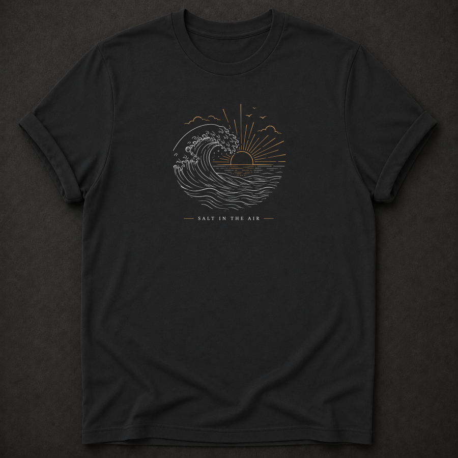 Salt In The Air T-Shirt - Ocean Wave Outdoor Graphic Tee