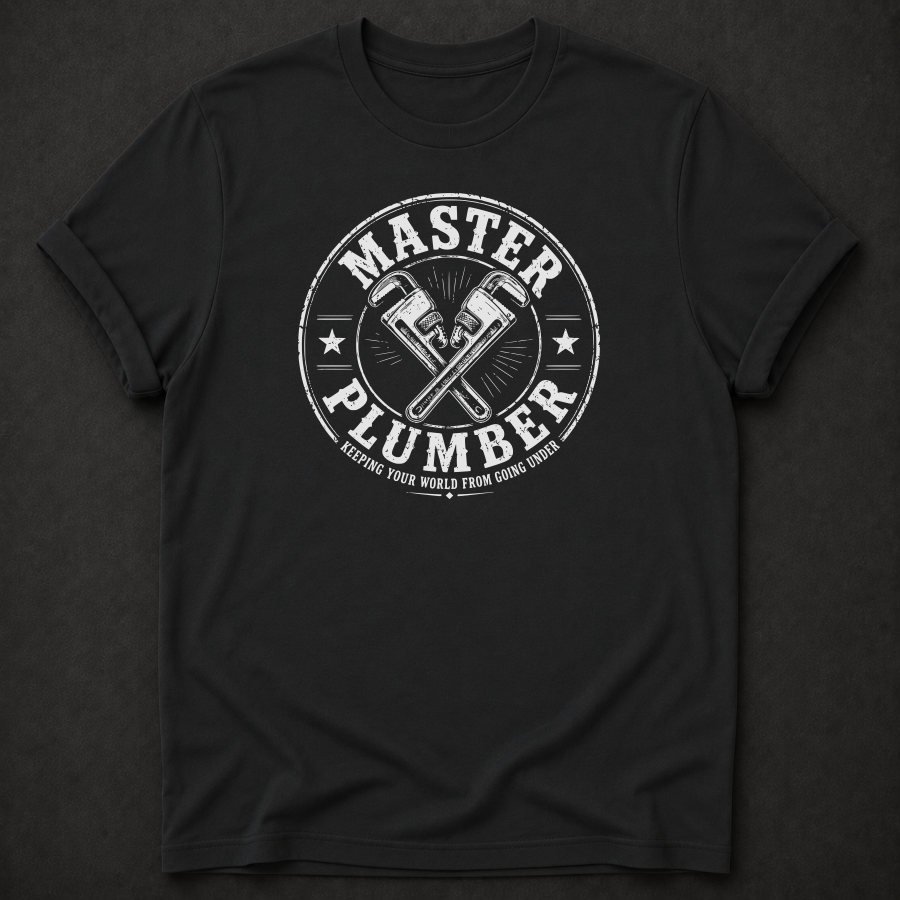 Master Plumber T-Shirt | Keeping Your World From Going Under