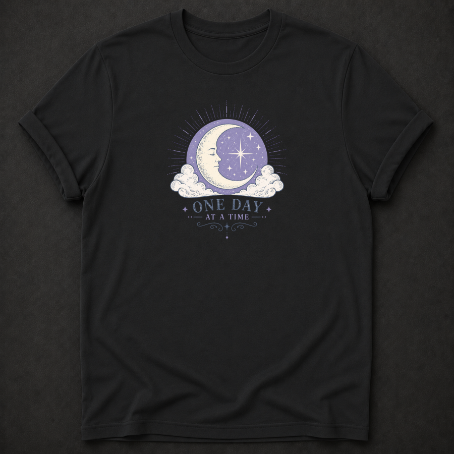 One Day At A Time T-Shirt – Celestial Wellness Graphic Tee