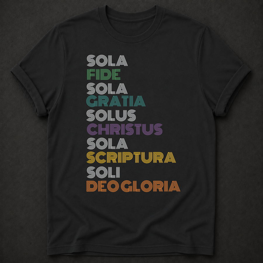 Five Solas Reformation Christian T-Shirt - Reformed apparel